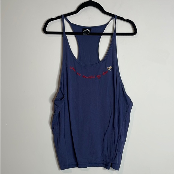 The Upside | “You are beautiful my deer” Racer Back Tank Top Size 12 - Picture 1 of 5